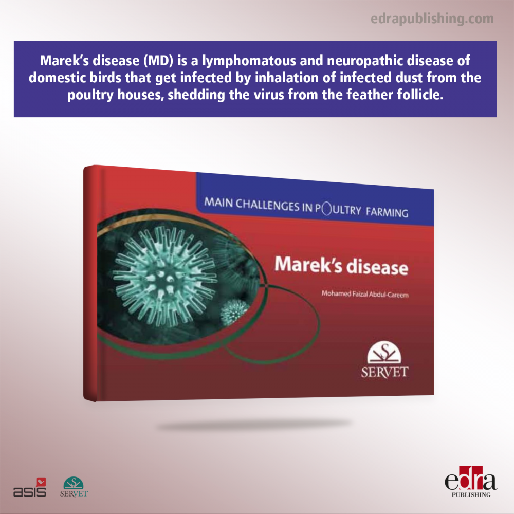 Marek’s disease. Main challenges in poultry farming - Veterinary book - cover book - Mohamed Faizal Abdul-Careem